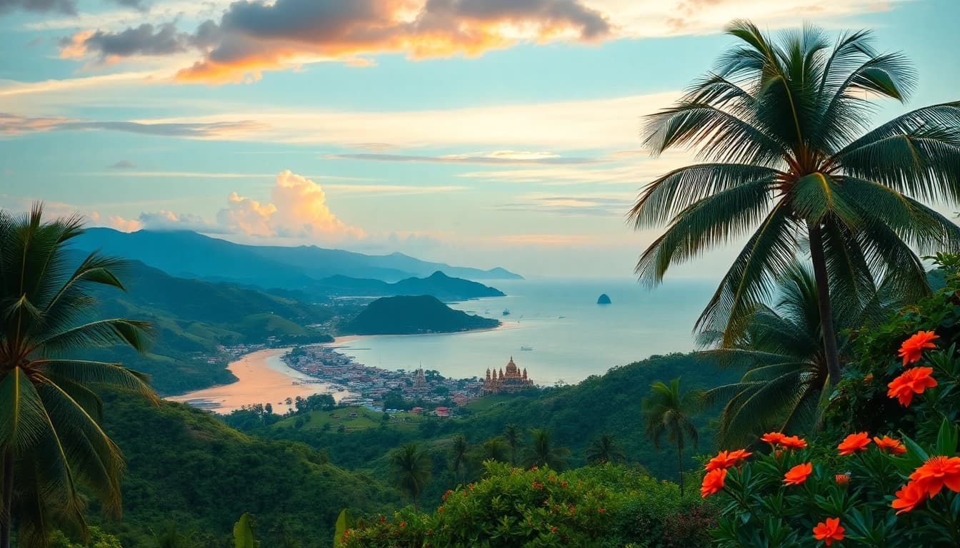 Stunning sunset over Hela Lanka showcasing Sri Lanka's beautiful landscape.