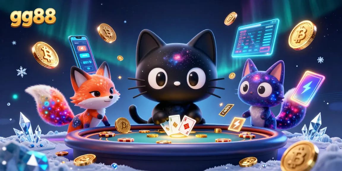 Experience thrilling wins with GG88 in a vibrant cosmic casino setting filled with rich graphical elements.