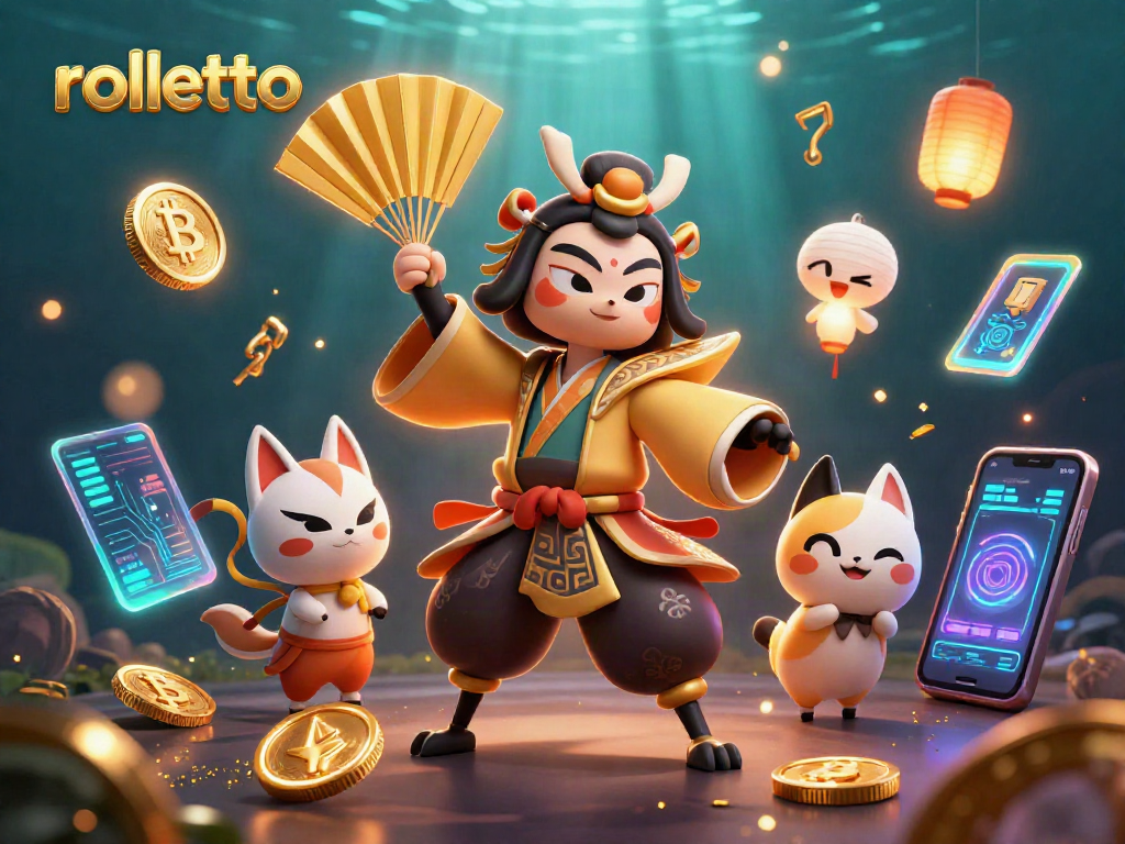 Engage with rolletto’s exciting casino experience featuring vibrant 3D characters and crypto elements.