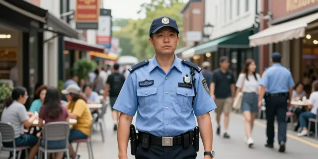 Trusted Security Guard ensuring community safety in London.