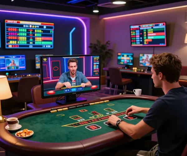 Player engaging in live dealer blackjack at rr88, enjoying a thrilling online gaming experience.