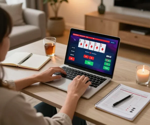 Engaged in online poker gameplay at bet168 with vibrant screen displaying betting choices
