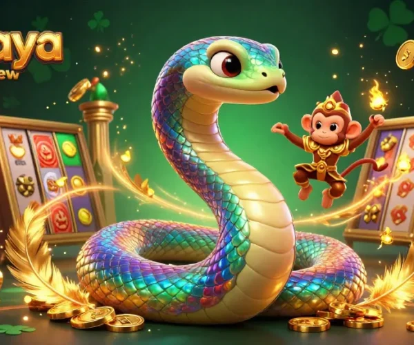 Experience the vibrant 918kaya PNG review with a dazzling casino scene featuring exciting games and golden rewards.