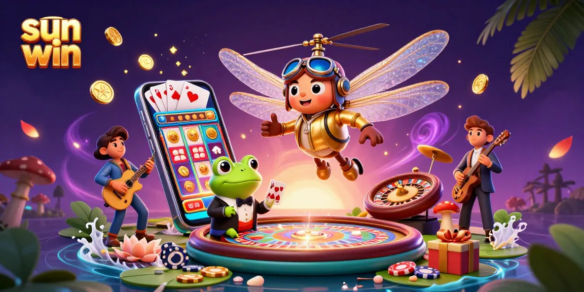 Experience exciting gameplay with sun win as the dragonfly pilot immerses in a vibrant casino setting.